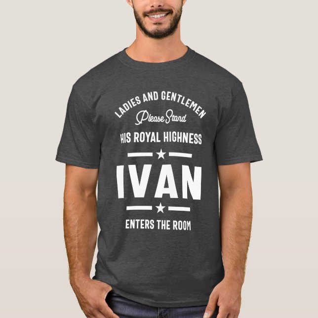 Camiseta Ivan Personalised Name Birthday Gift (Frente)