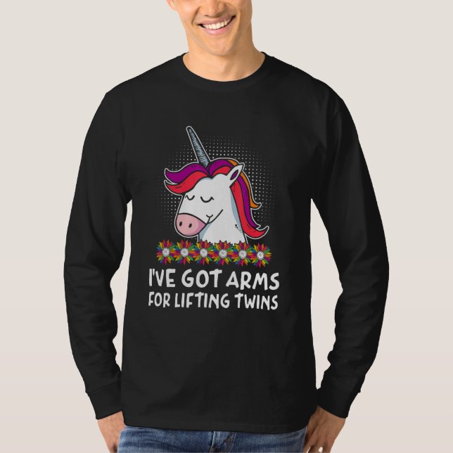 Camiseta Ive Got Arms for Lifting Twins Mom Baby Mother New (Frente)