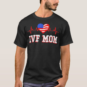 Camiseta IVF Gift Warrior Beat Flag Mãe Day Infert