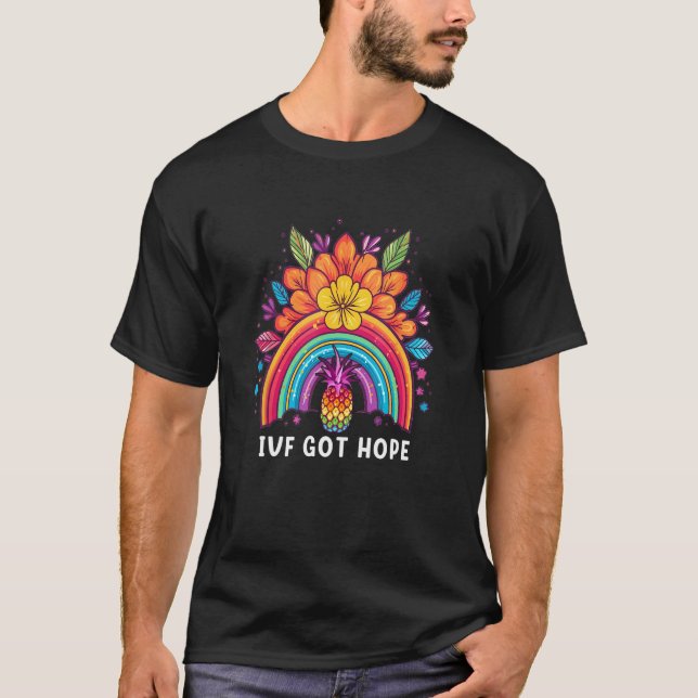 Camiseta IVF Got Hope Pineapple Rainbow IVF Mom Fertility S (Frente)