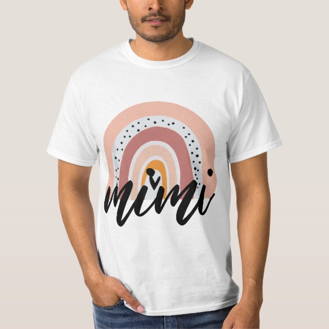 Camiseta IVF Twins Mimi Boho Rainbow Cute Pregnancy Twins  (Frente)