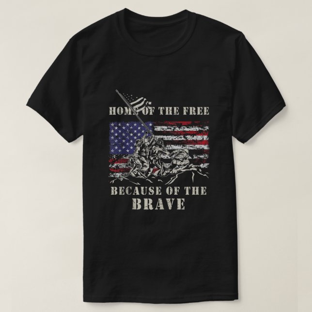 Camiseta Iwo Jima WWII Veteran Memorial Day USA Flag Army P (Frente do Design)
