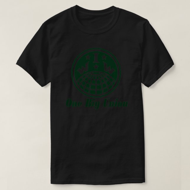 CAMISETA IWW ONE BIG UNIÃO VERDE (Frente do Design)