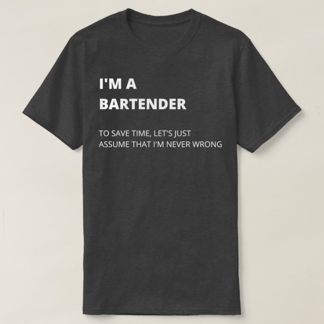 Camiseta Ix27m A Bartender Bartender Memes Quality Design (Frente do Design)