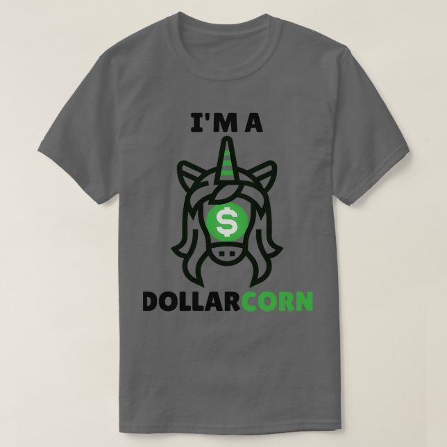 Camiseta Ix27m A Dollarcorn Unicorn Money Trading Capital (Frente do Design)
