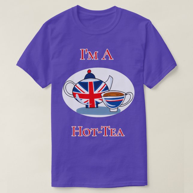 Camiseta Ix27m A Hot Tea Tea Pote British Flag Design (Frente do Design)