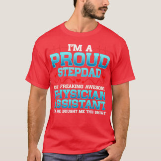 Camiseta Ix27m A Proud Stepdad Of A Freakin Awesome Physici
