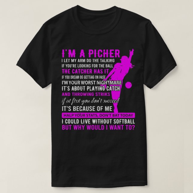 Camiseta Ix27m A Softball Pitch Batter Pitcher (Frente do Design)