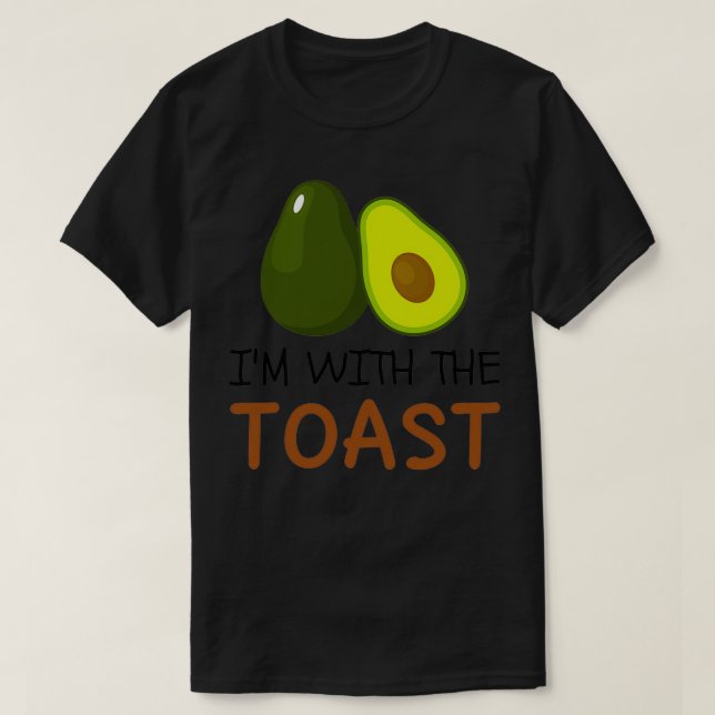 Camiseta Ix27m com o assado Avocado e Toast Lov (Frente do Design)