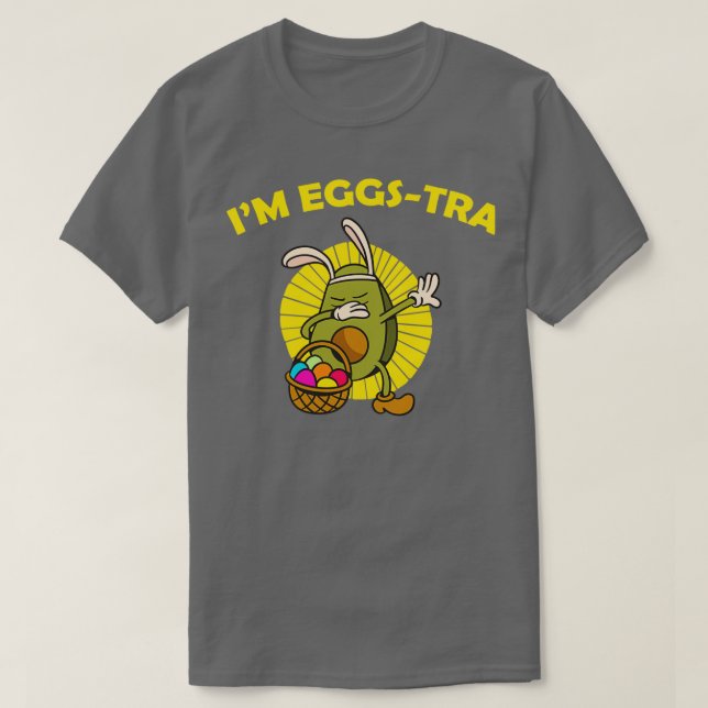 Camiseta Ix27m Eggstra Funny Avocado Dabbing Páscoa (Frente do Design)