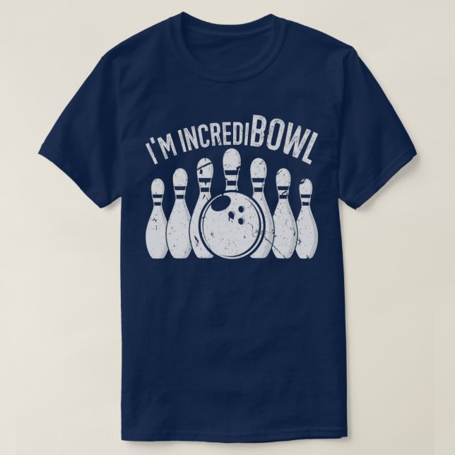 Camiseta Ix27m Incrível Equipe Engraçado da Boliche Bowler  (Frente do Design)