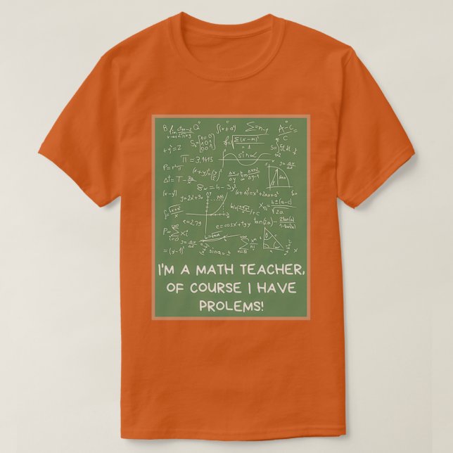 Camiseta Ix27m, professor de matemática, claro que tenho pr (Frente do Design)