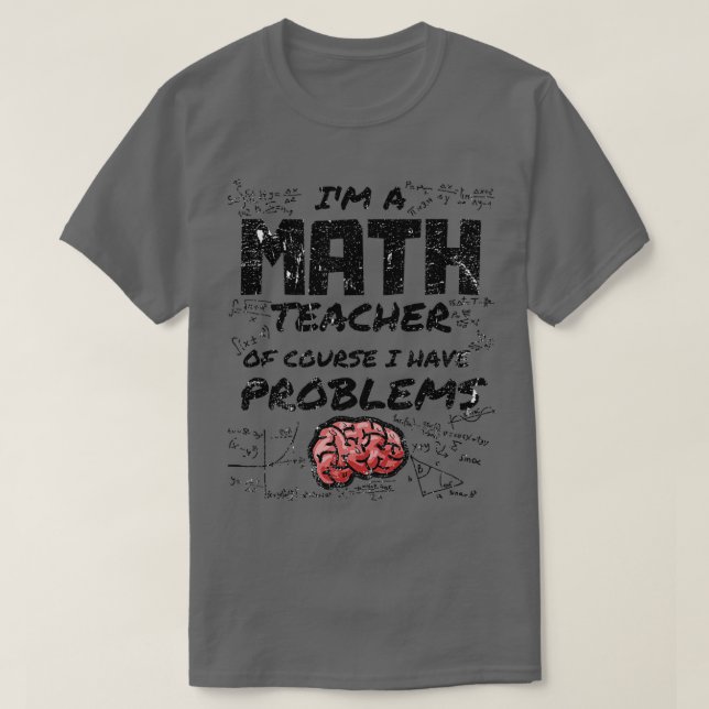 Camiseta Ix27m, professor de matemática, claro que tenho ta (Frente do Design)