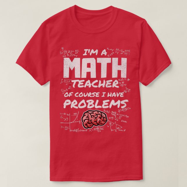 Camiseta Ix27m, professor de matemática, claro que tenho ta (Frente do Design)