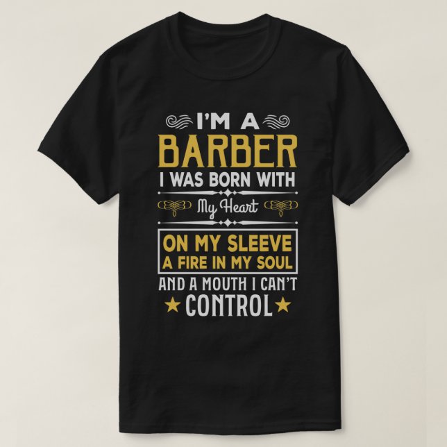 Camiseta Ix27m Um Barbeiro Oferece Barber Engraçado (Frente do Design)