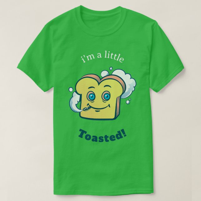 Camiseta Ix27m um pouco tostado Toast Alto (Frente do Design)