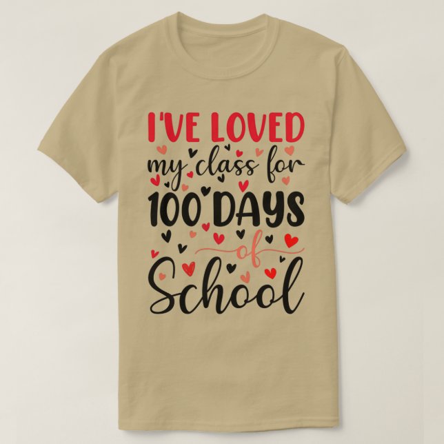 Camiseta Ix27ve Amava Minha Classe Por 100 Dias De Escola P (Frente do Design)