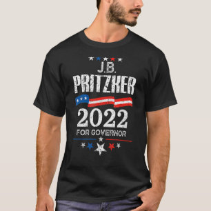 Camiseta J B Pritzker Illinois Governador Eleição 2022 Demo