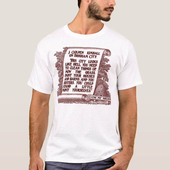 Camiseta J. Citações douradas de Kimball na cidade de (Frente)