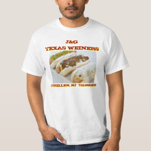 Camiseta J&G Texas Weiners - T dos cães de pimentão do