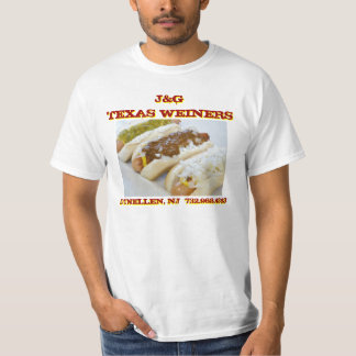 Camiseta J&G Texas Weiners - T dos cães de pimentão do