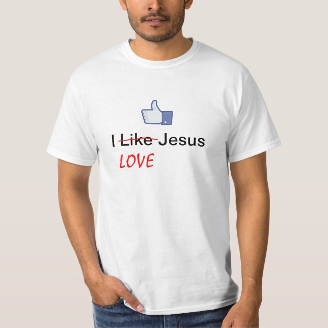 Camiseta J Like (LOVE jesus -) Facebook (Frente)