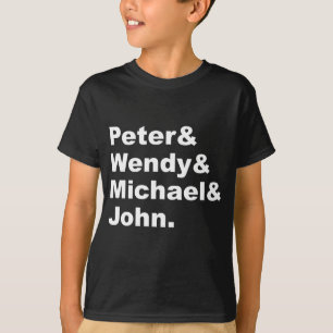 Camiseta J.M. Barrie's Peter Pan   Peter Wendy Michael John