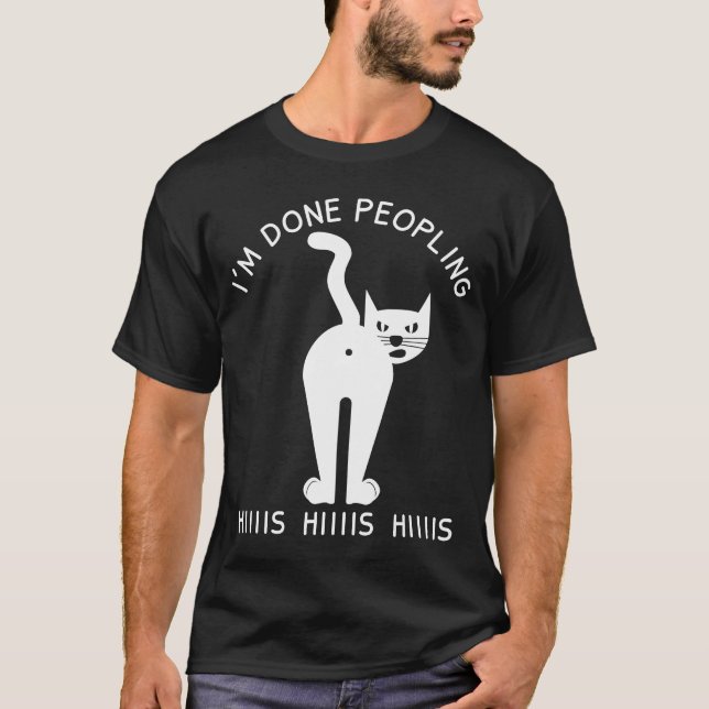 Camiseta Já acabei de fazer um gato irritado (Frente)