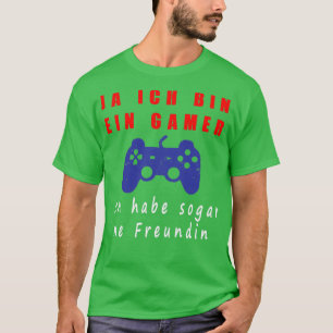 Camiseta Ja Ich Caixa Ein Gamer Ich Habe Sogar Eine Freundi