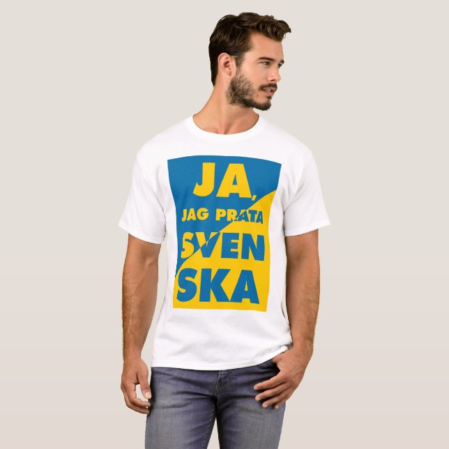 Camiseta Ja, Jag Prata Svenska, Yes i speak swedish (Frente Completa)