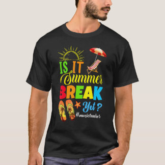 Camiseta Já São Férias De Verão Professor De Música Último 