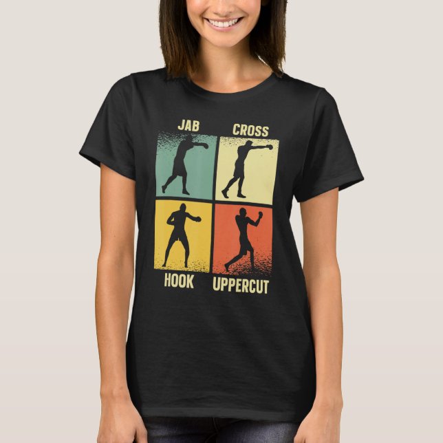 Camiseta Jab Cross Hook Uppercut Boxer Luvas Boxer (Frente)