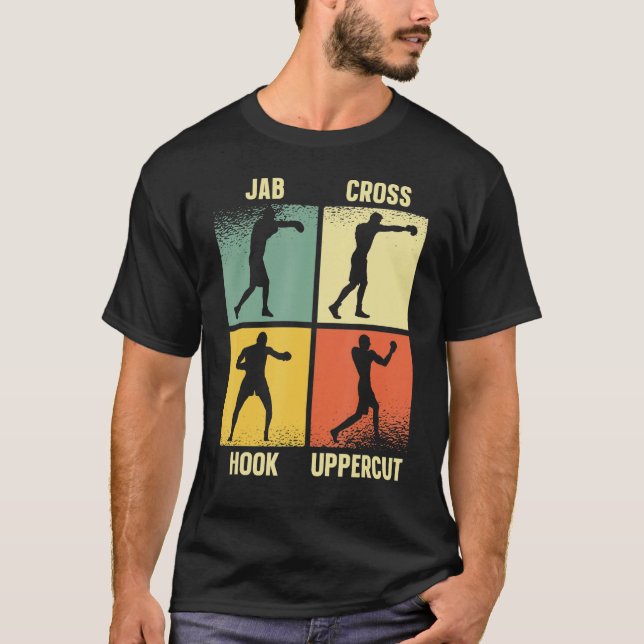 Camiseta Jab Cross Hook Uppercut Boxer Luvas Boxer (Frente)