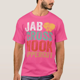 Camiseta Jab Cross Hook Uppercut Boxout Workout Funny Kickb
