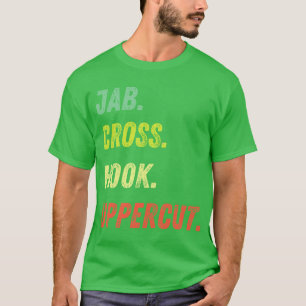 Camiseta Jab Cross Hook Uppercut Unise retrô
