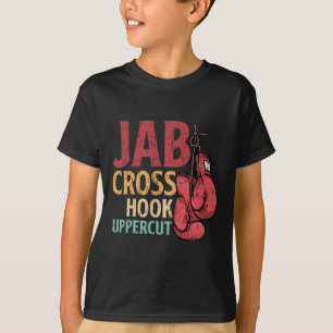 Camiseta Jab Cruz Gancho Uppercut Boxeador Trabalho Kickbox