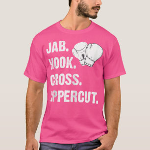 Camiseta Jab Hook Cross Uppercut Funny Martis Kickbox