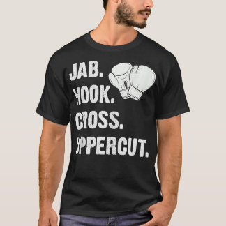 Camiseta Jab Hook Cross Uppercut Funny Martis Kickbox