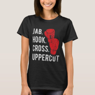 Camiseta Jab, Hook, Cruzado, Gancho - Kickboxing e Boxe