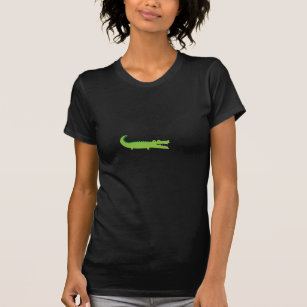 Camiseta Para Bebê Boca verde do jacaré do crocodilo dos desenhos