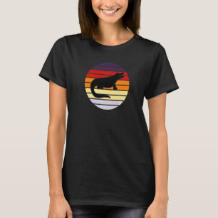 Camiseta Jacaré Crocodilo Retro Amante do Pôr do Sol Fofinh