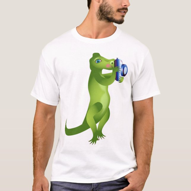 Camiseta Jacaré da câmera (Frente)