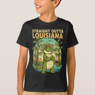 Camiseta Jacaré divertido da Louisiana Retrô Viagens Vida S