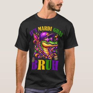 Camiseta Jacaré engraçado do Mardi Gras Bruh