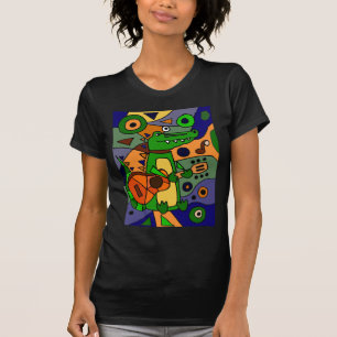 Camiseta Jacaré engraçado que joga a arte moderna do