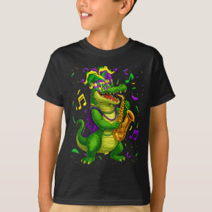Camiseta Jacaré Farto Saxofone Chapéu de Bobo Contas