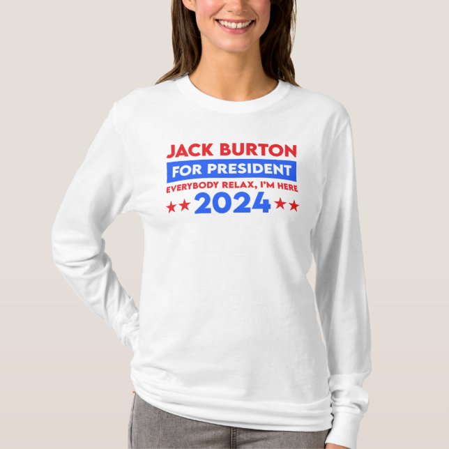 Camiseta Jack Burton Para Presidente 2024 (Frente)