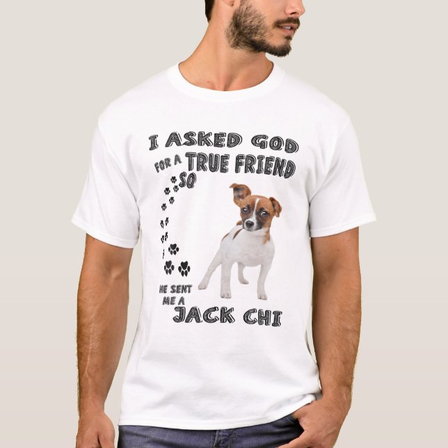 Camiseta Jack Chi Cita Mãe, Pai Arte Jackhuahua (Frente)