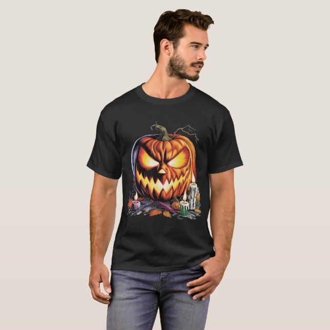 Camiseta Jack Halloween Furioso (Frente Completa)