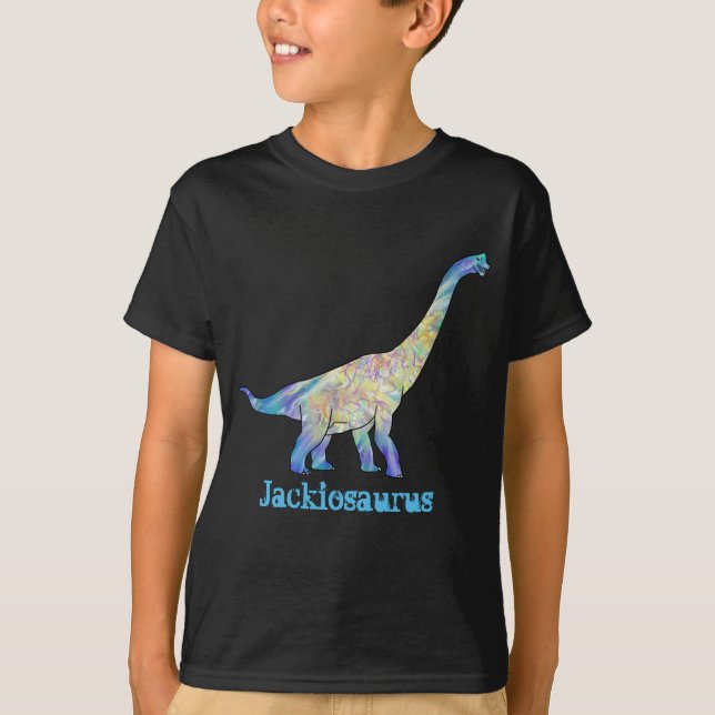 Camiseta Jack iosaurus colorida Brachiosaurus Dinossaur Art (Frente)